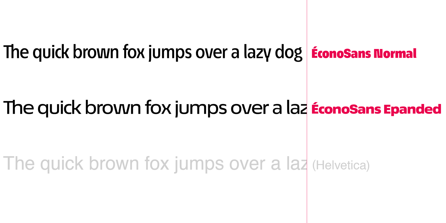 Example font EconoSans Pro #11